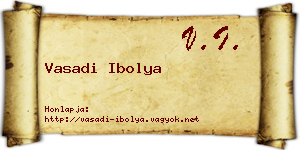 Vasadi Ibolya névjegykártya