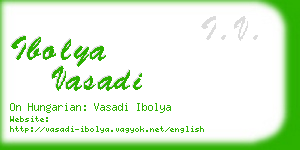 ibolya vasadi business card